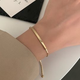 Metallic texture, niche style, high-end adjustable bracelet