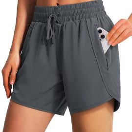 2026 5 inch Sports Running Shorts with Zipper Pockets