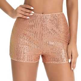 2025 Spring Multi-Color Sparkling Sequin Slim Fit Hot Pants
