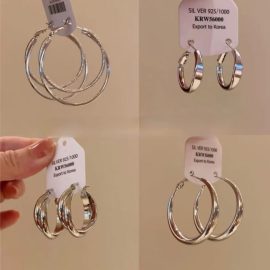 Trendy and popular basic hoop earrings set