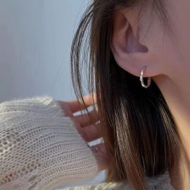 Minimalist geometric Möbius ear cuffs