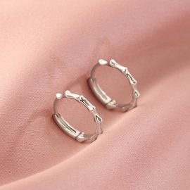 S925 Sterling Silver Bamboo Joint Earrings
