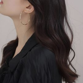 Circle shimmering earrings