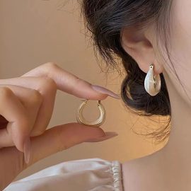French retro style glaze earrings