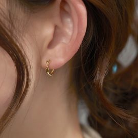 Möbius circle earrings