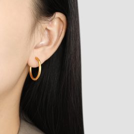 High-quality, super color-retaining gold earrings