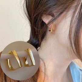 Geometric square earrings