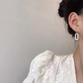 French geometric earrings