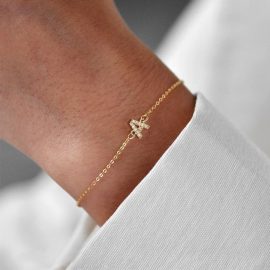 26 initials stainless steel bracelet