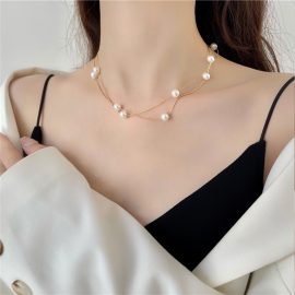 Luxury Retro Layered Pearl Necklace