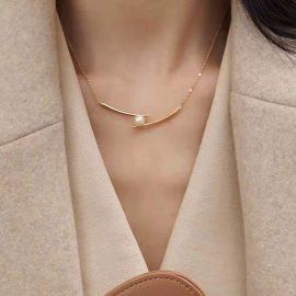 Chopsticks Balance Wood Clavicle Chain