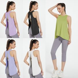 Loose-fitting yoga cover-up, running and fitness sleeveless vest