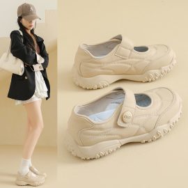 2026 Summer New Lightweight and Breathable White Sneakers, Mary Jane Women's Flat Casual Shoe
