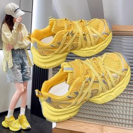 2026 Spring/Summer Ins Style Lace-up Breathable Mesh Sneakers