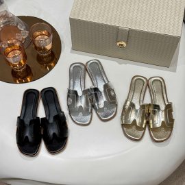 Korean Style Fashionable Outer Wear Solid Color Flats Slippers