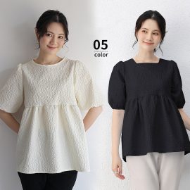 Japan Lotte Solid Color South Korea Crewneck Top Loose Ruffled Skirt Short T Pullover T-shirt