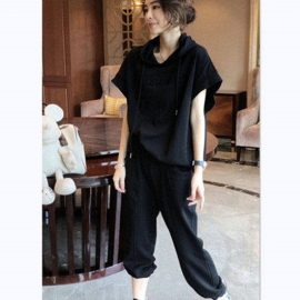 European Style Plus Size Slimming and Age-Defying Casual Fashion Sports Suit
