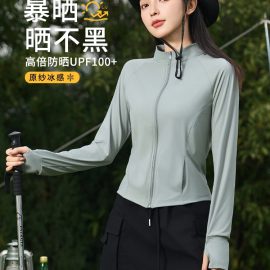 High-end ice silk sunscreen women's summer 2025 new anti-ultraviolet breathable lightweight sunscreen jacket