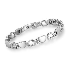 Heart-shaped full magnet peach heart bracelet