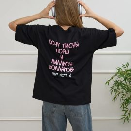 Casual loose round neck printed short-sleeved T-shirt