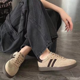 Plus Size Women's retro color-blocked German training shoes