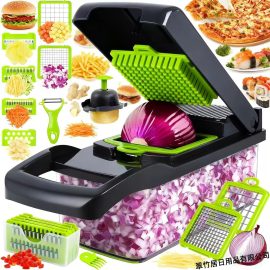 Multifunctional Vegetable Cutter Household Potato Peeling, Shredding, Dicing and Slicing Kitchen Artifact Set Grater