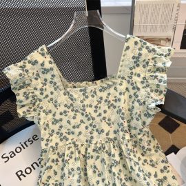 2026 Chiffon French Puff Sleeve Short-Sleeve Top