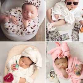 New newborn photography bathrobe baby pajamas studio