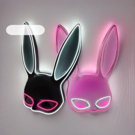 Halloween Bunny Girl Half-Face Mask