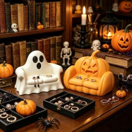 3d printed halloween ghost sofa, pumpkin