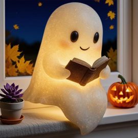 Halloween Ghost Reading Night Light
