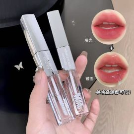 Kakashow Double-Ended Lip Glaze Transparent Lipstick Raincoat Matte Velvet Water-Gloss Mirror Glass Lip