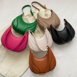 Moon-shaped crossbody bag