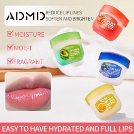 Organic Lip Balm Set Sweet Fruit Flavor Lip Care Cream