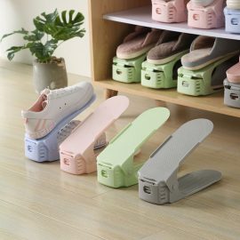 Double-layer thickened shoe rack with multiple adjustable levels