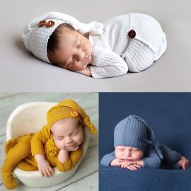 Newborn photography outfits, hats, onesies