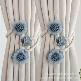 Light Luxury High-End Curtain Straps, Simple and Fresh Flowers, Creative Decorative Gauze Curtain Storage Straps, Curtain Buckle Clips