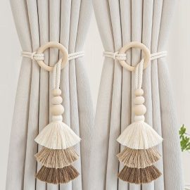 New Style Simple Light Luxury Curtain Strap Pair of Tassel Rope Storage Curtain Buckle Home Decoration