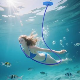 Adult silicone self-swimming diving breathing apparatus equipment, free-floating diving underwater breathe