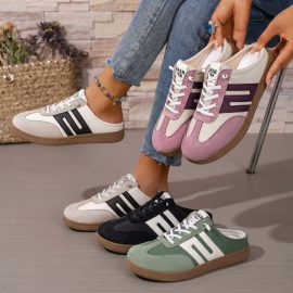 Retro German-Style Slip-On Mules, Soft-Soled Breathable Casual Lazy Shoes