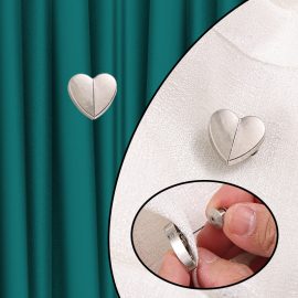 Heart-Shaped Curtain Magnetic Buckle Metal Button