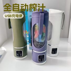 Portable rechargeable mini ice crusher and juicer